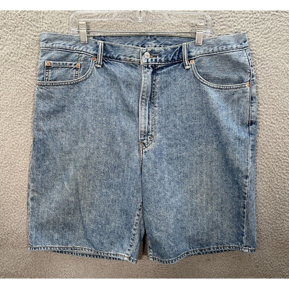 Levis 550 Shorts Mens 42 Blue Denim Jorts Workwear Grunge Skater Chore Y2K * - Picture 1 of 14